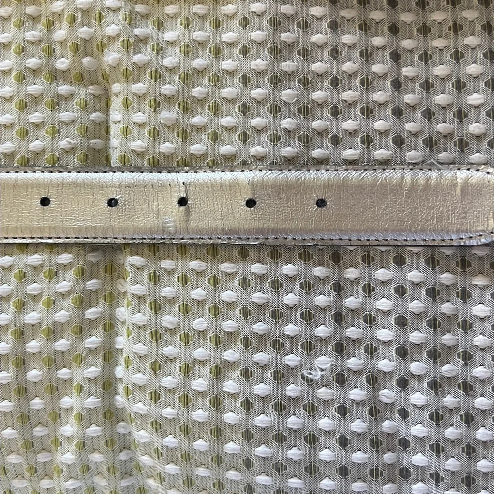Silver Women's Belt with Chain Detail